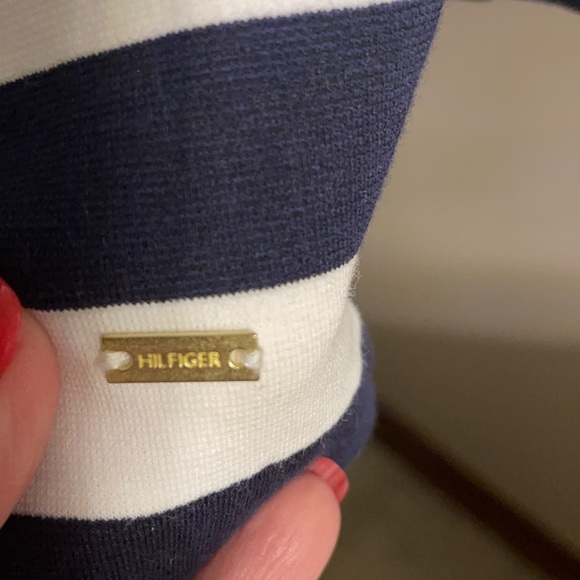 NWOT TOMMY HILFIGER women’s NAUTICAL long sleeve top. Back tie up and pleat. - Picture 5 of 11